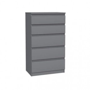 2.03.02.070.4 КАСТОР комод 5 ящиков RU серый в Белоярском (ХМАО) - beloiarskii.ok-mebel.com | фото
