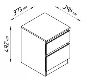 2.03.03.050.4 КАСТОР тумба 2 ящика RU серая в Белоярском (ХМАО) - beloiarskii.ok-mebel.com | фото 3