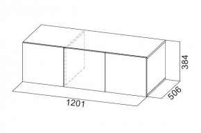 Антресоль 1200 «ШК-5» Белый текстурный в Белоярском (ХМАО) - beloiarskii.ok-mebel.com | фото 3