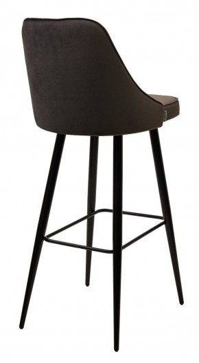 Барный стул NEPAL-BAR ГРАФИТ #14, велюр/ черный каркас (H=78cm) М-City в Белоярском (ХМАО) - beloiarskii.ok-mebel.com | фото 3