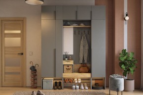 БАСКО Прихожая К9 (графит) в Белоярском (ХМАО) - beloiarskii.ok-mebel.com | фото 2