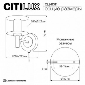 Бра Citilux ELAN CL241311 в Белоярском (ХМАО) - beloiarskii.ok-mebel.com | фото 8