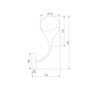 Бра Eurosvet Calyx 60168/1 латунь в Белоярском (ХМАО) - beloiarskii.ok-mebel.com | фото 3