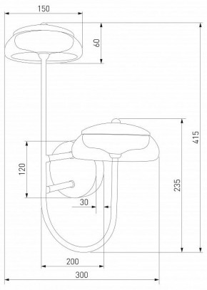 Бра Eurosvet Fungo 50388/2 LED черный в Белоярском (ХМАО) - beloiarskii.ok-mebel.com | фото 5