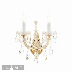 Бра iLamp Diamond W6071-2 GD+CL в Белоярском (ХМАО) - beloiarskii.ok-mebel.com | фото 2