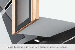 БЬЯНКА Кухонный гарнитур 1,6 белый/лиственница охотская/смоки софт в Белоярском (ХМАО) - beloiarskii.ok-mebel.com | фото 4