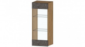 ДАЛЛАС Шкаф со стеклом (цемент темный) в Белоярском (ХМАО) - beloiarskii.ok-mebel.com | фото