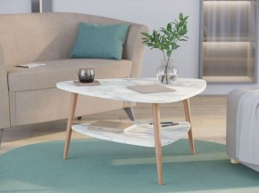 ДЕЛЬТА Стол журнальный (белый мрамор) в Белоярском (ХМАО) - beloiarskii.ok-mebel.com | фото
