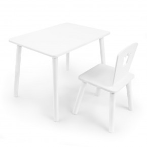 Детский комплект стол и стул «Корона» Rolti Baby (белый/белый, массив березы/мдф) в Белоярском (ХМАО) - beloiarskii.ok-mebel.com | фото