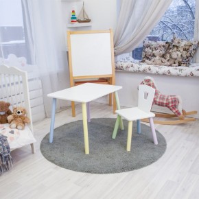 Детский комплект стол и стул «Корона» Rolti Baby (белый/цветной, массив березы/мдф) в Белоярском (ХМАО) - beloiarskii.ok-mebel.com | фото 2