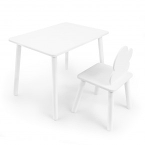 Детский комплект стол и стул «Облачко» Rolti Baby (белый/белый, массив березы/мдф) в Белоярском (ХМАО) - beloiarskii.ok-mebel.com | фото