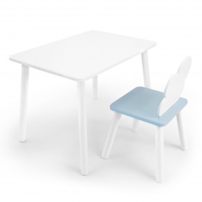 Детский комплект стол и стул «Облачко» Rolti Baby (белый/голубой, массив березы/мдф) в Белоярском (ХМАО) - beloiarskii.ok-mebel.com | фото 1