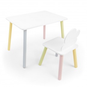 Детский комплект стол и стул «Облачко» Rolti Baby (белый/цветной, массив березы/мдф) в Белоярском (ХМАО) - beloiarskii.ok-mebel.com | фото
