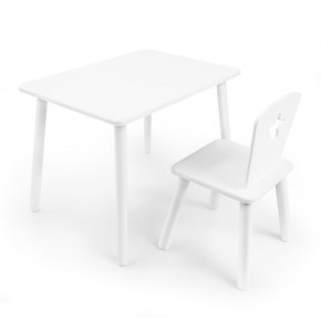 Детский комплект стол и стул «Звезда» Rolti Baby (белый/белый, массив березы/мдф) в Белоярском (ХМАО) - beloiarskii.ok-mebel.com | фото
