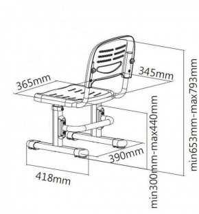 Детский стул SST3 Blue в Белоярском (ХМАО) - beloiarskii.ok-mebel.com | фото 4