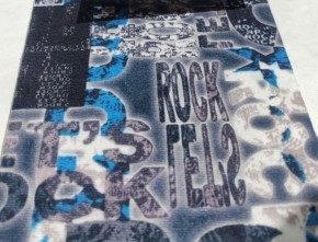 Диван-кровать Комфорт ЛАЙТ без подлокотников (2 подушки) Принт темный "ROCK" в Белоярском (ХМАО) - beloiarskii.ok-mebel.com | фото 3