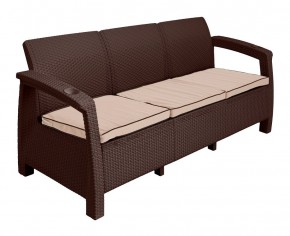 Диван Yalta Premium Sofa 3 Set (Ялта) шоколадный (+подушки под спину) в Белоярском (ХМАО) - beloiarskii.ok-mebel.com | фото 2