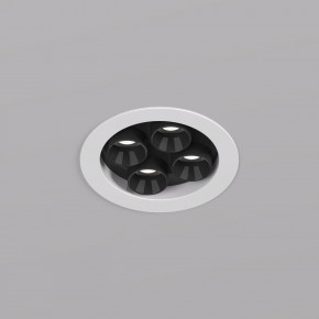 DK2510-WB Встраиваемый светильник SPACE со светодиодом d65 220V 8W 38° 4000К IP20 белый/черный алюминий в Белоярском (ХМАО) - beloiarskii.ok-mebel.com | фото