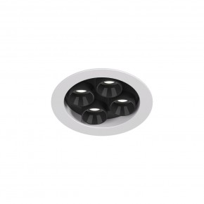 DK2510-WB Встраиваемый светильник SPACE со светодиодом d65 220V 8W 38° 4000К IP20 белый/черный алюминий в Белоярском (ХМАО) - beloiarskii.ok-mebel.com | фото 4