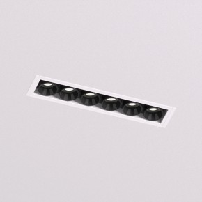 DK2531-WB Встраиваемый светильник SPACE со светодиодом под шпатлевку L126mm 220V 10W 38° 4000К IP20 белый/черный алюминий в Белоярском (ХМАО) - beloiarskii.ok-mebel.com | фото