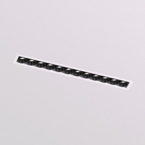 DK2532-WB Встраиваемый светильник SPACE со светодиодом под шпатлевку L240mm 220V 20W 38° 4000К IP20 белый/черный алюминий в Белоярском (ХМАО) - beloiarskii.ok-mebel.com | фото