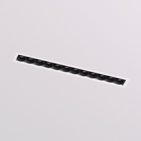 DK2532-WB Встраиваемый светильник SPACE со светодиодом под шпатлевку L240mm 220V 20W 38° 4000К IP20 белый/черный алюминий в Белоярском (ХМАО) - beloiarskii.ok-mebel.com | фото 2