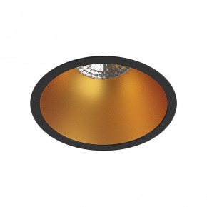 DK3026-BG Встраиваемый светильник, IP 20, 10 Вт, GU5.3, LED, черный/золотой, пластик в Белоярском (ХМАО) - beloiarskii.ok-mebel.com | фото