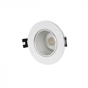 DK3061-WH+CH Встраиваемый светильник, IP 20, 10 Вт, GU5.3, LED, белый/хром, пластик в Белоярском (ХМАО) - beloiarskii.ok-mebel.com | фото