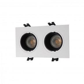 DK3072-WH+BK Встраиваемый светильник, IP 20, 10 Вт, GU5.3, LED, белый/черный, пластик в Белоярском (ХМАО) - beloiarskii.ok-mebel.com | фото