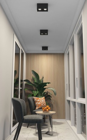 DK3085-BK+CH Светильник накладной IP 20, 10 Вт, GU5.3, LED, черный/хром, пластик в Белоярском (ХМАО) - beloiarskii.ok-mebel.com | фото 2