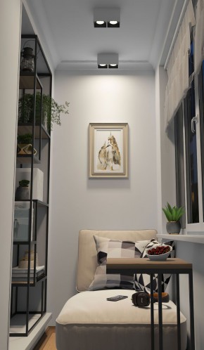 DK3085-WB+WH Светильник накладной IP 20, 10 Вт, GU5.3, LED, бело-черный/белый, пластик в Белоярском (ХМАО) - beloiarskii.ok-mebel.com | фото 2