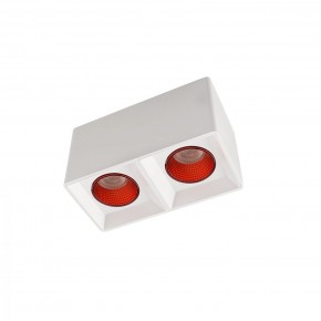 DK3085-WH+RD Светильник накладной IP 20, 10 Вт, GU5.3, LED, белый/красный, пластик в Белоярском (ХМАО) - beloiarskii.ok-mebel.com | фото