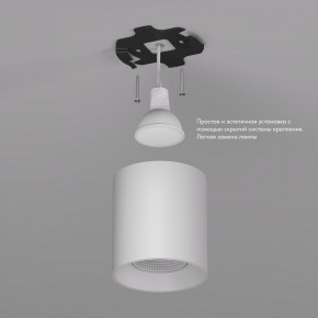 DK3090-WH Светильник накладной IP 20, 10 Вт, GU5.3, LED, белый/белый, пластик в Белоярском (ХМАО) - beloiarskii.ok-mebel.com | фото 2