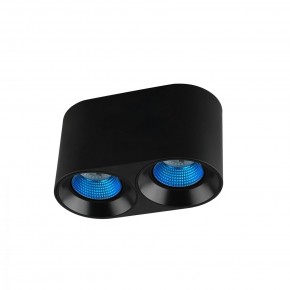 DK3096-BK+CY Светильник накладной IP 20, 10 Вт, GU5.3, LED, черный/голубой, пластик в Белоярском (ХМАО) - beloiarskii.ok-mebel.com | фото