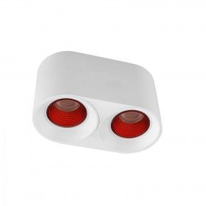 DK3096-WH+RD Светильник накладной IP 20, 10 Вт, GU5.3, LED, белый/красный, пластик в Белоярском (ХМАО) - beloiarskii.ok-mebel.com | фото