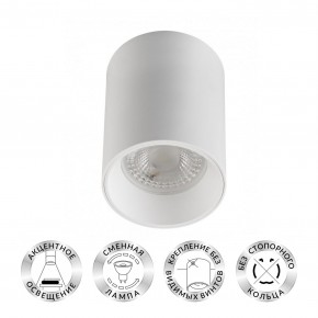 DK3110-WH Светильник накладной IP 20, 10 Вт, GU5.3, LED, белый, пластик в Белоярском (ХМАО) - beloiarskii.ok-mebel.com | фото