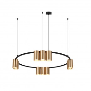 DK4065-BK+SG Подвесной светильник ORBIT , IP20, 10xGU10 LED до 15 Вт, черный + сатинированное золото, алюминий в Белоярском (ХМАО) - beloiarskii.ok-mebel.com | фото 3