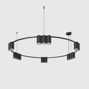 DK4067-BK Подвесной светильник ORBIT, IP20, 15xGU10 LED до 15 Вт, черный матовый, алюминий в Белоярском (ХМАО) - beloiarskii.ok-mebel.com | фото