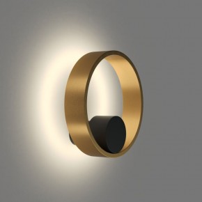 DK5060-BK+SG Бра ORBIT, IP20, 3000К, LED, 10 Вт, черный + сатинированное золото, алюминий в Белоярском (ХМАО) - beloiarskii.ok-mebel.com | фото 3