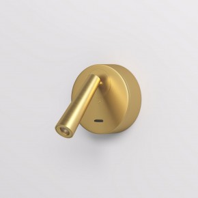 DK5072-SB Бра SHINE WALL со светодиодом, D104*H68, IP20, 3000К, 3W, RA?90, сатинированная латунь, алюминий в Белоярском (ХМАО) - beloiarskii.ok-mebel.com | фото 2