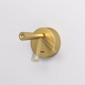 DK5072-SB Бра SHINE WALL со светодиодом, D104*H68, IP20, 3000К, 3W, RA?90, сатинированная латунь, алюминий в Белоярском (ХМАО) - beloiarskii.ok-mebel.com | фото 3