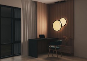 DK6604-BK Подвесной вертикальный светильник Veil со светодиодом H1500 d450 220V 36W 3000-6000K IP20 черный алюминий в Белоярском (ХМАО) - beloiarskii.ok-mebel.com | фото 6