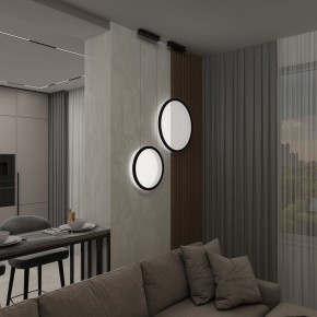 DK6604-BK Подвесной вертикальный светильник Veil со светодиодом H1500 d450 220V 36W 3000-6000K IP20 черный алюминий в Белоярском (ХМАО) - beloiarskii.ok-mebel.com | фото 9