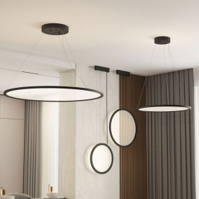 DK6604-BK Подвесной вертикальный светильник Veil со светодиодом H1500 d450 220V 36W 3000-6000K IP20 черный алюминий в Белоярском (ХМАО) - beloiarskii.ok-mebel.com | фото 4