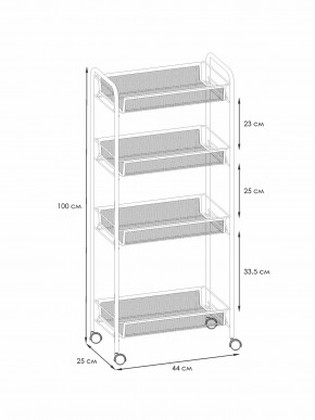 Э 342 Ч Этажерка "Ладья 24К" Черный в Белоярском (ХМАО) - beloiarskii.ok-mebel.com | фото