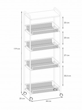 Э 443 ГР Этажерка "Ладья 25КС" Графит в Белоярском (ХМАО) - beloiarskii.ok-mebel.com | фото 2