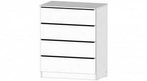 ЭЛЕГАНТ Комод 4 ящика (белый) в Белоярском (ХМАО) - beloiarskii.ok-mebel.com | фото