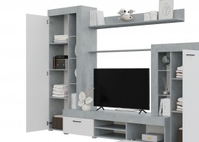 Гостиная Дельта (Бетон/Белый) в Белоярском (ХМАО) - beloiarskii.ok-mebel.com | фото 2