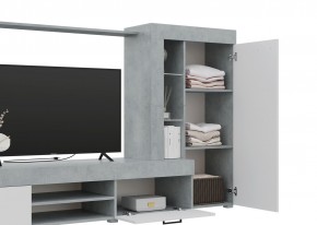 Гостиная Дельта (Бетон/Белый) в Белоярском (ХМАО) - beloiarskii.ok-mebel.com | фото 3