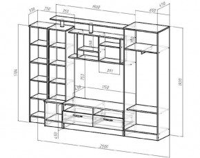 ОСКАР Гостиная (Венге/Анкор светлый) в Белоярском (ХМАО) - beloiarskii.ok-mebel.com | фото 2